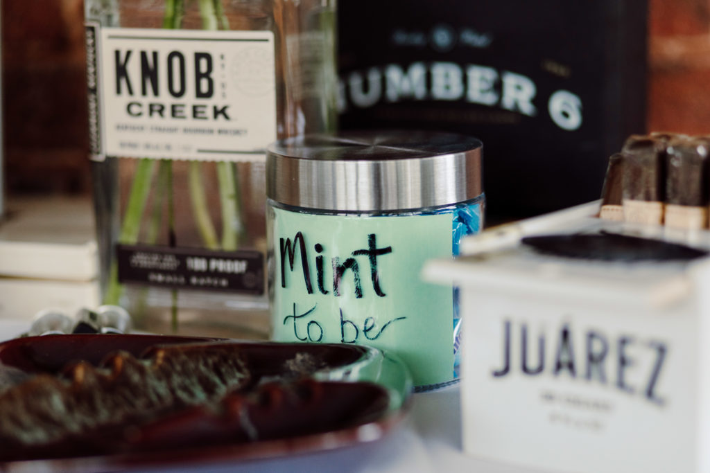 Mints and matches in jars
